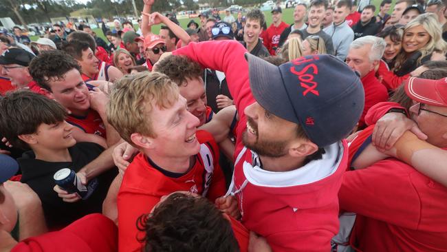 Congupna beat Finley in a thrilling finish to the Murray league grand final this season. Picture Yuri Kouzmin