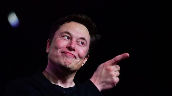 Tesla chief executive Elon Musk speaks during the unveiling of the new Tesla Model Y in Hawthorne, California.