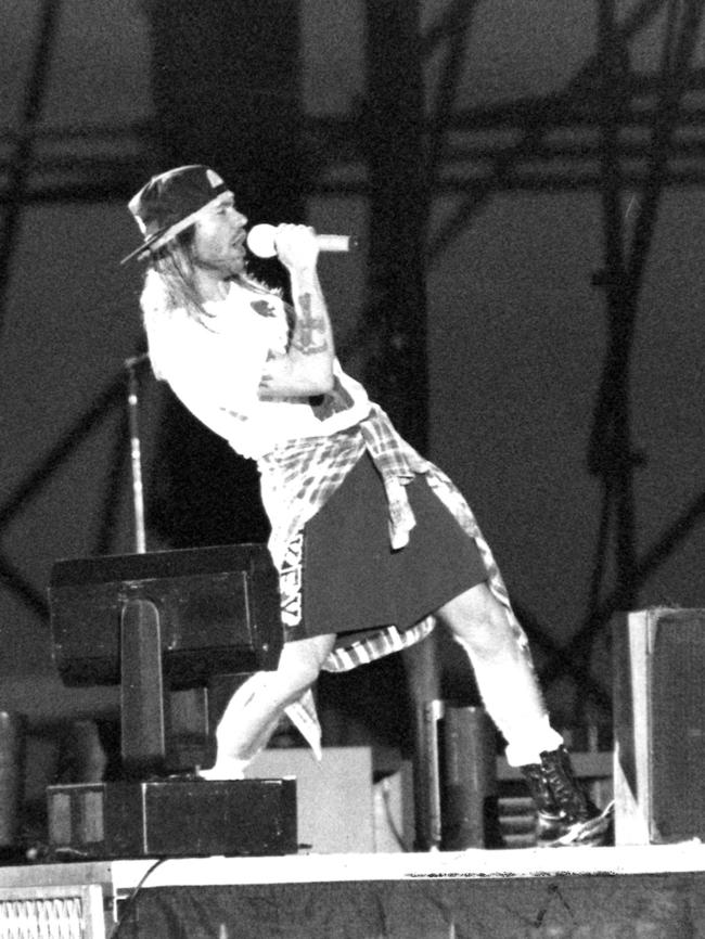 Axl Rose had no regard, a young Wayne believed. Picture: HWT Archives