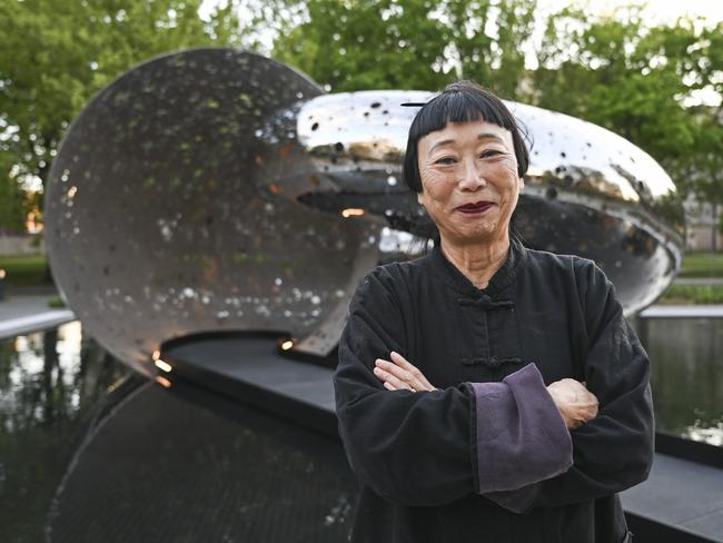 CANBERRA, Australia - October 24, 2024: Lindy Lee's and Ouroboros, an immersive, public sculpture at National Gallery of Australia in Canberra. Ouroboros was commissioned to celebrate the National GalleryÃ¢â¬â¢s 40th anniversary in 2022. Picture: Martin Ollman