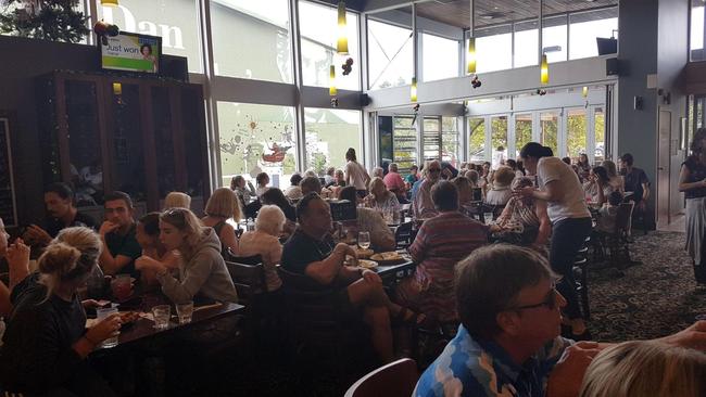 Spirit of Queensland passengers currently enjoying a complimentary lunch in Mackay.