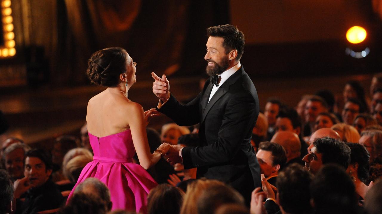 Jackman hosted the 2014 Tonys – and plucked Foster out of the crowd for a waltz. Picture: Heather Wines/CBS via Getty Images