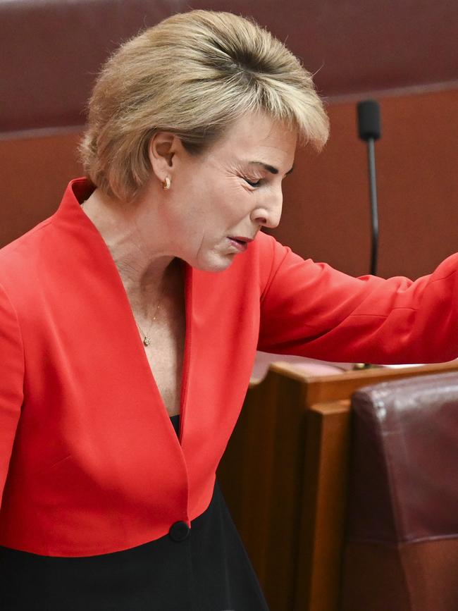 Michaelia Cash on Wednesday. Picture: NewsWire / Martin Ollman