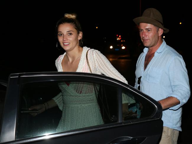 Karl Stefanovic with Jasmine Yarbrough at Rose Bay Wharf after a day on Sydney Harbour.