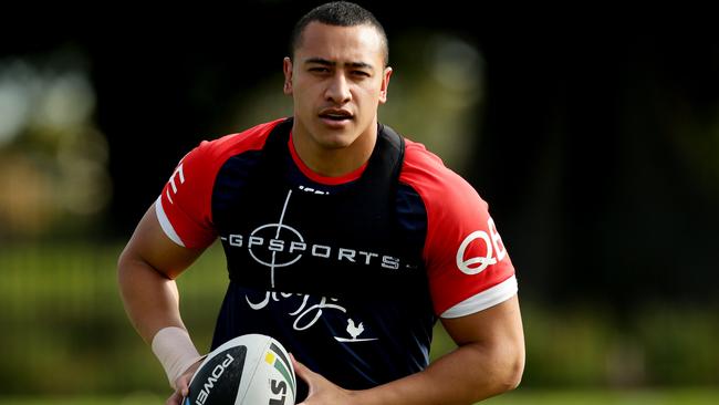 Siosiua Taukeiaho at Roosters training. Picture: Gregg Porteous