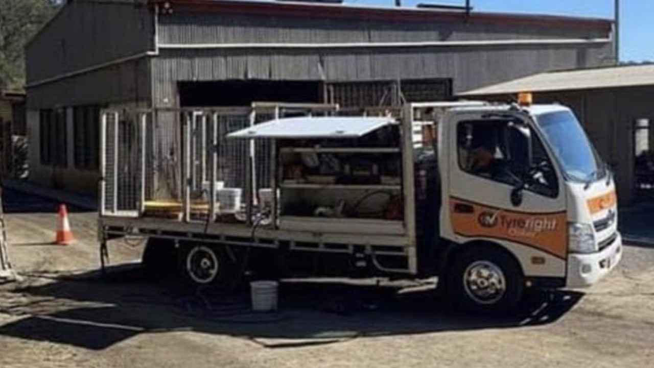 This Hino 300 Series light truck was stolen from TyreRight in Oakey, about 4am on May 24, 2023. It remains at large.