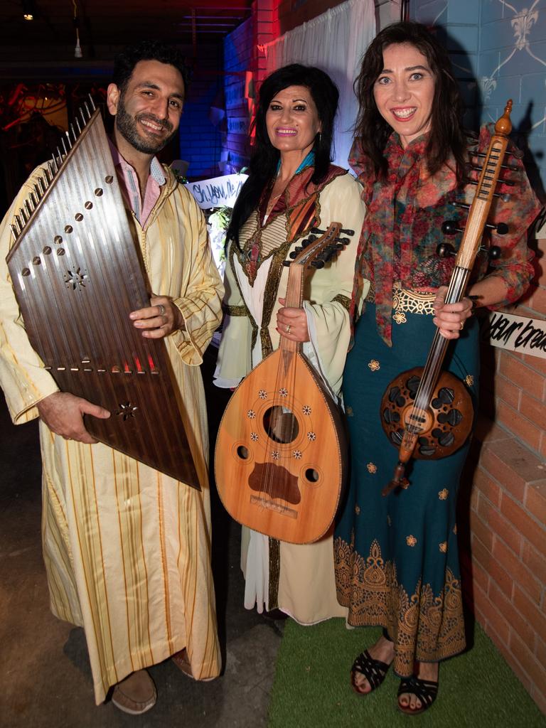 Masoud Kamgarpour, Samira and Greta Kelly at the launch of Bleach* Chez Nous. Picture: Andrew Meadowcroft.