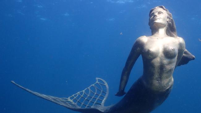 Mermaid sculpture at Busselton Jetty, WA.