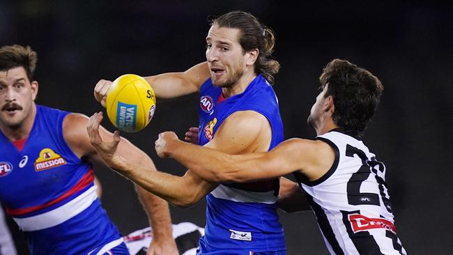 Marcus Bontempelli needs to lift if the Western Bulldogs are to make the top eight. Picture: AAP