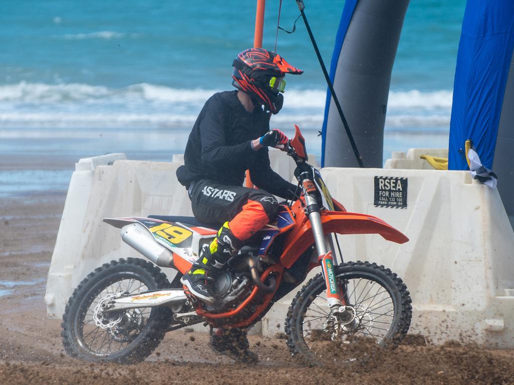Joel Sexton at Motorcycle Beach Races at Grasstree Beach Sunday 27 August 2023 Picture: Michaela Harlow