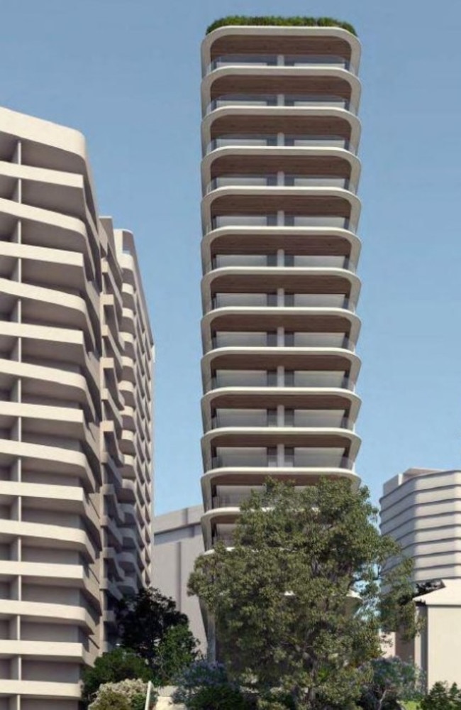 Artist's impression of the O'Connell Tce tower.