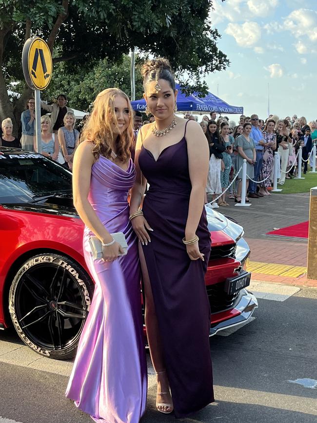 Vada Thaggard and Paige Kandola arrived in a 2019 2ss Chevrolet Camaro.