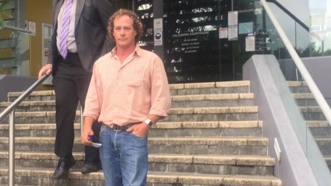 Geoffrey Bruce Tobler leaves Caloundra Magistrates Court last year after being convicted of common assault.