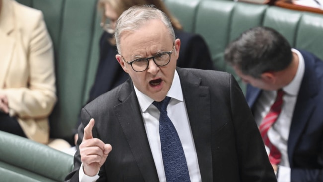 Prime Minister Anthony Albanese is set to ban social media for kids under 16. Picture: NewsWire / Martin Ollman