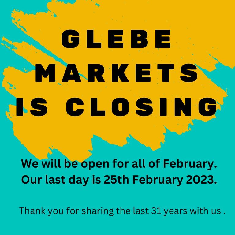 The operators of the Glebe Markets have announced they will be closing at the end of February. Picture: Facebook
