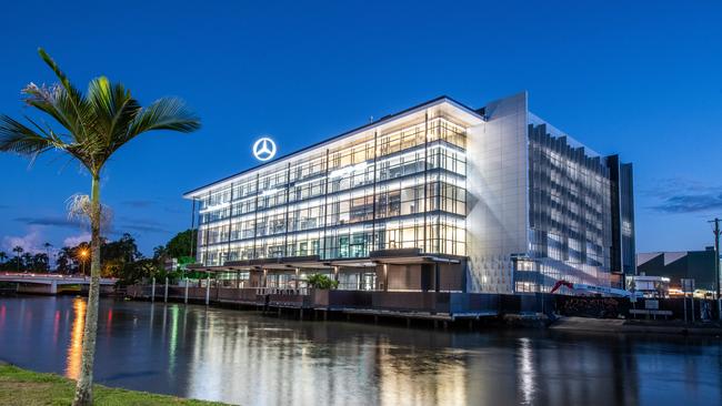 The five level state-of-the-art Mercedes-Benz Brisbane dealership. Picture: Supplied