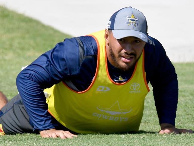 North Queensland Cowboys training at high performance centre. Jason Taumalolo. Picture: Evan Morgan