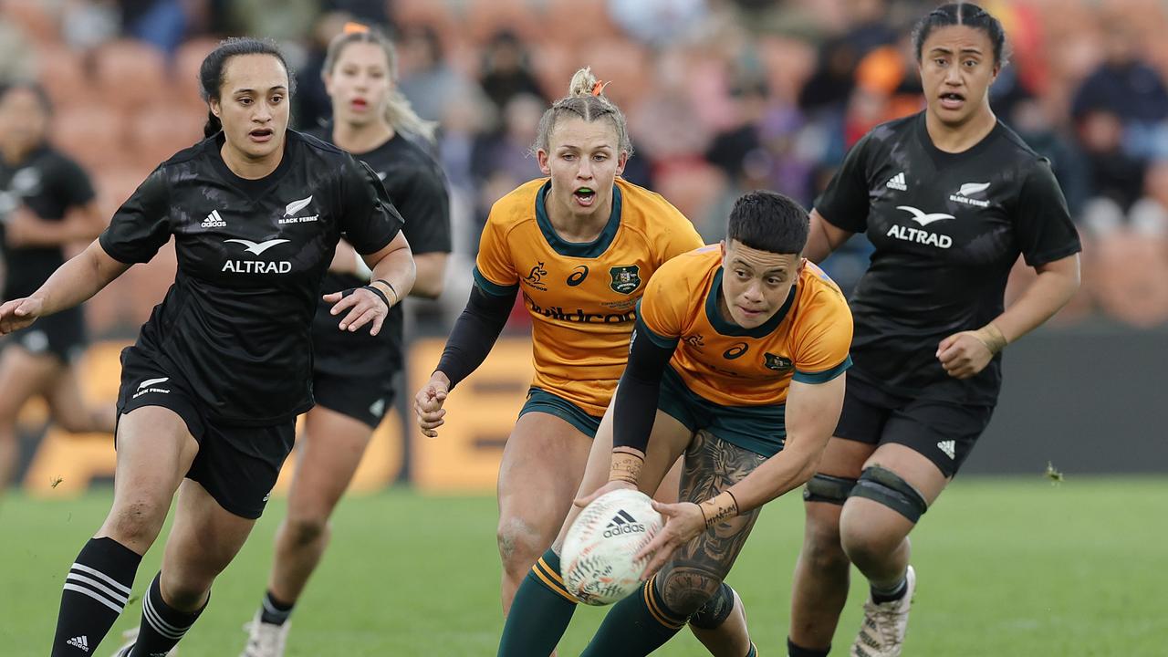 Jasmin Huriwai in the match against the New Zealand Black Ferns last month. Picture: Dave Rowland/Getty Images