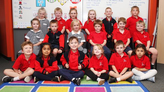 My First Year Prep Photos Grovedale Primary School Prep S Back row L-R: Dasha Moores, Leon Armstrong, Evelette Burns, Murphy Jolly, Linc Watson, Eloise OÃ•Connor. Middle: Rivah Shelley, Max Miller, Millie Carr, Axel McGarrigle, Jameson Simpson, Jack Gray. Front: Arlo Stringer, Fizza Fatima, Oscar North, Ava Norman-May, Archer Persic, Diana Karimi.