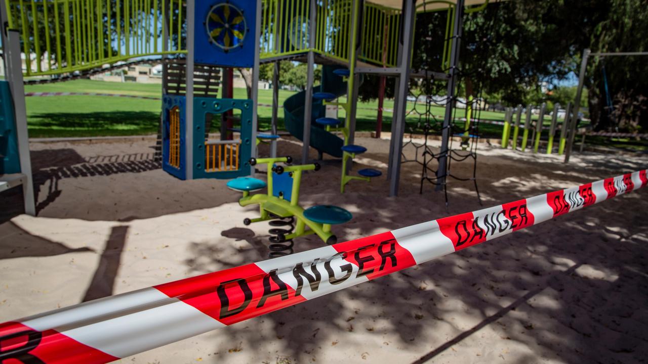 It’s not just playgrounds that are deserted - the CBD is a ghost town too. Picture: NCA NewsWire/Tony McDonough