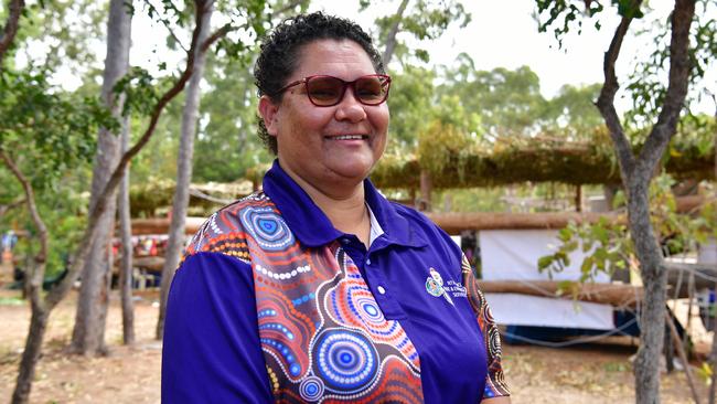 Yolngu woman and NT Aboriginal Community Police Officer Bettina Danganbarr at the 2023 Garma Festival. Picture: Zizi Averill