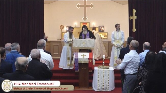 Bishop Mar Mari Emmanuel returns to the Good Shepherd Church in Wakeley. Picture: Supplied