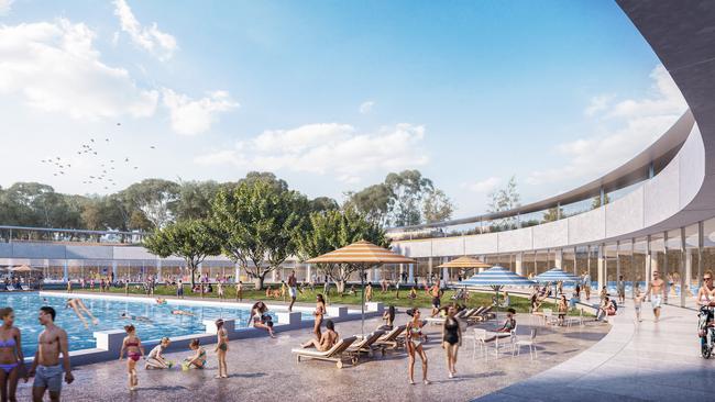 Artist’s impression of the new Parramatta Aquatic and Leisure Centre. Supplied