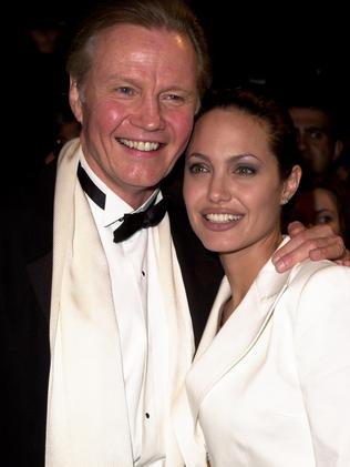 Jon Voight and Angelina Jolie in happier times. Picture: Supplied