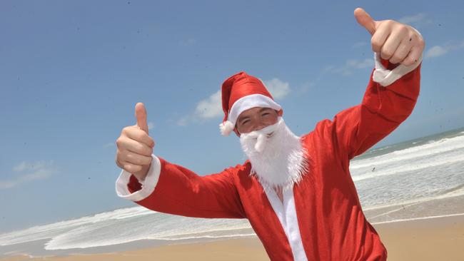 Scotsman Gary Fraser on Coolum Beach for Christmas Day, 2011.