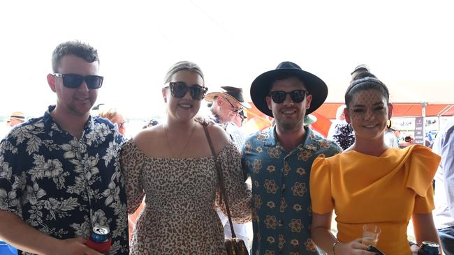 Sean McGregor, Paris Leitch, Nathan Jones and Rikki Johnston at the 2022 Darwin Cup. Picture: (A)manda Parkinson