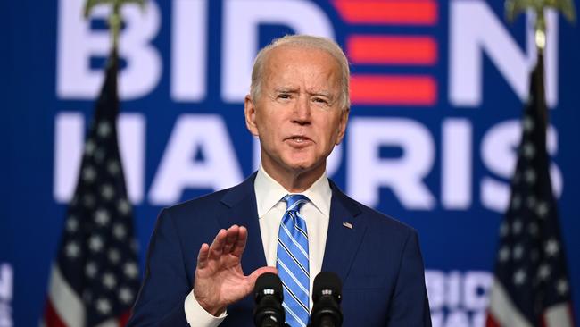 As president, Joe Biden’s ‘ambitious agenda will collide with significant resource trials at home and abroad’. Picture: AFP