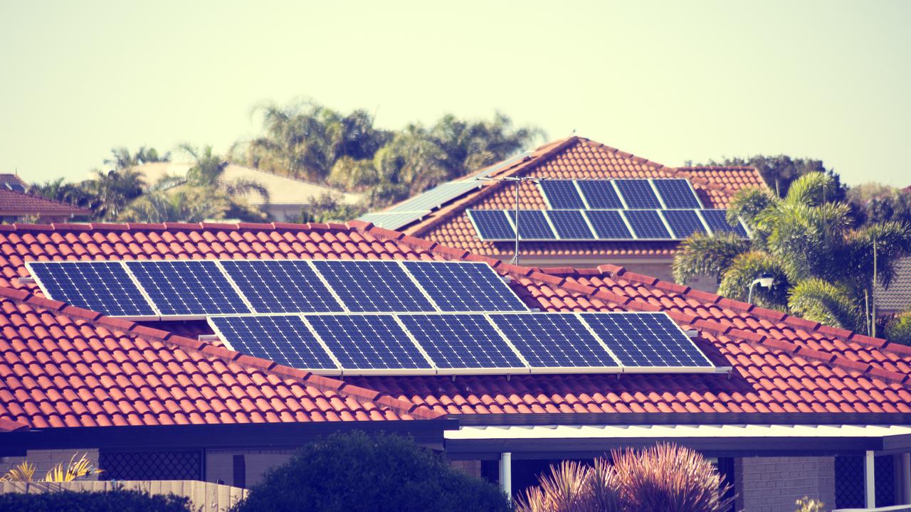 Australia promised to reduce its emissions by 26-28 per cent by 2030, with a switch to renewable energy like solar panels a key to achieving the target. Picture: iStock