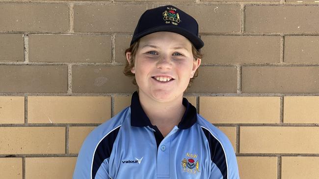 Preston Jolliffe, NSW PSSA u12 Boys Cricket Team to play School Sports Australia u12 national titles in Ballarat, 2022, picture at Raby Oval, Raby NSW, 16 November 2022. Picture: Jason Hosken (News Corp)