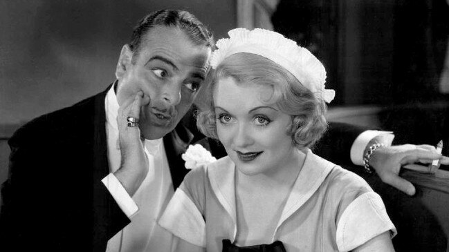 Lowell Sherman as Max and Constance Bennett as Mary in the 1932 film What Price Hollywood?, the precursor to A Star is Born.