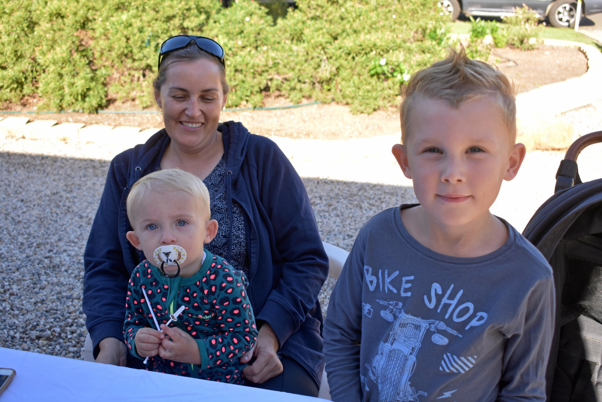 Kelli, Bob and Logan Sutton. Picture: Jorja McDonnell