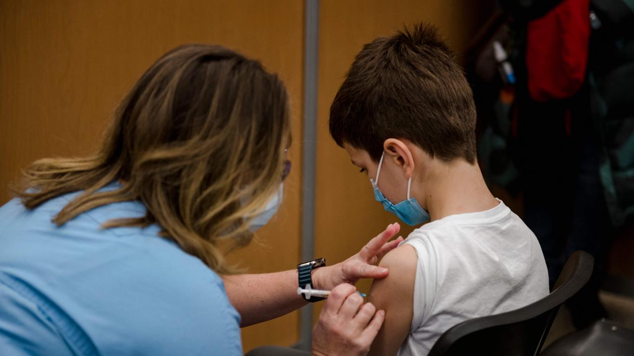 Vaccination of children between five and 11 is expected to begin in early January. Picture: Andrej Ivanov/AFP