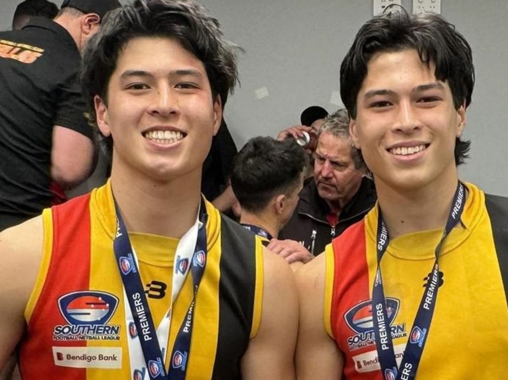 Josh and Sean Lai after this year's Southern league grand final.