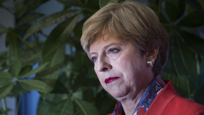 Britain's Prime Minister Theresa May listens as the declaration at her constituency is made for in the general election in Maidenhead, England, Friday, June 9, 2017. Picture: Stefan Rousseau.