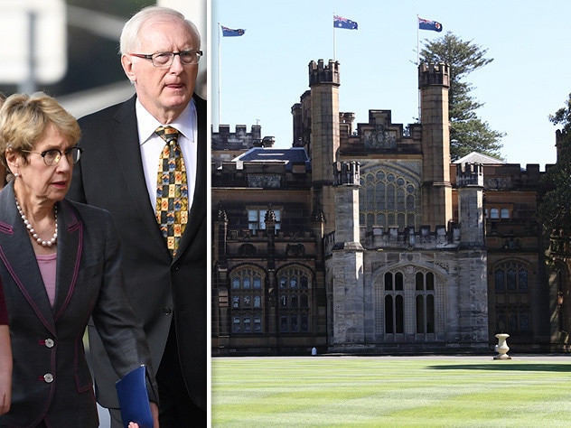 Governor Margaret Beazley and her husband Dennis Wilson; and (right) Government House, which adjoins Sydney’s Royal Botanic Gardens.