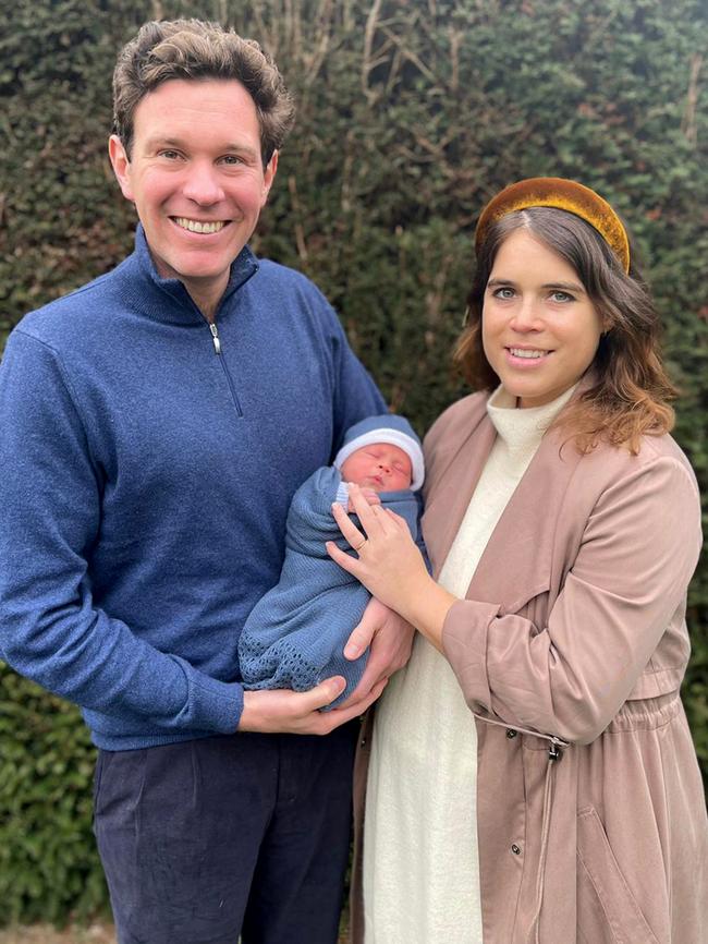 Princess Eugenie posted this picture of her with her husband Jack Brooksbank and their baby boy August on Instagram.