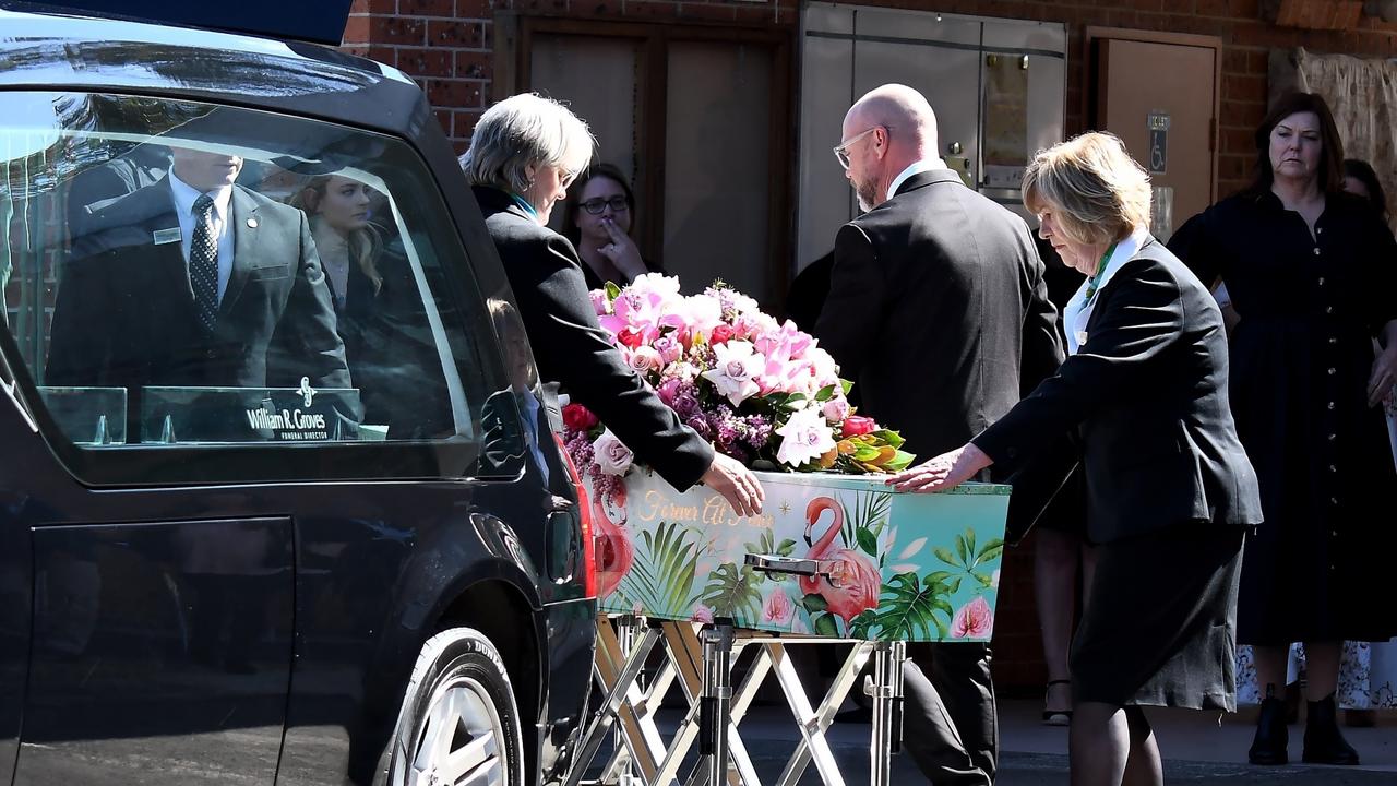 More than 300 loved ones turned up on Friday to say goodbye. Picture: Backgrid via NCA NewsWire