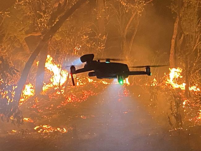 Firefighters have a new tool in their arsenal. Drones are used to monitor hazard reduction burns, assess fire dangers, spot wildlife and provide critical information about firefronts. Pictures from National Parks and Wildlife Service. Picture: Supplied