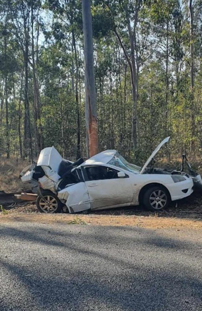 The scene of a horror crash at Gunalda.