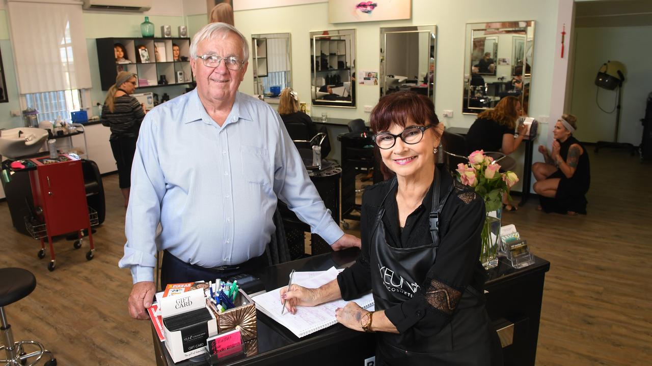 Moreton Region Youth Association Incorporated president Ken Millers and Glenda Summerville at their salon on Downs St. Picture: File