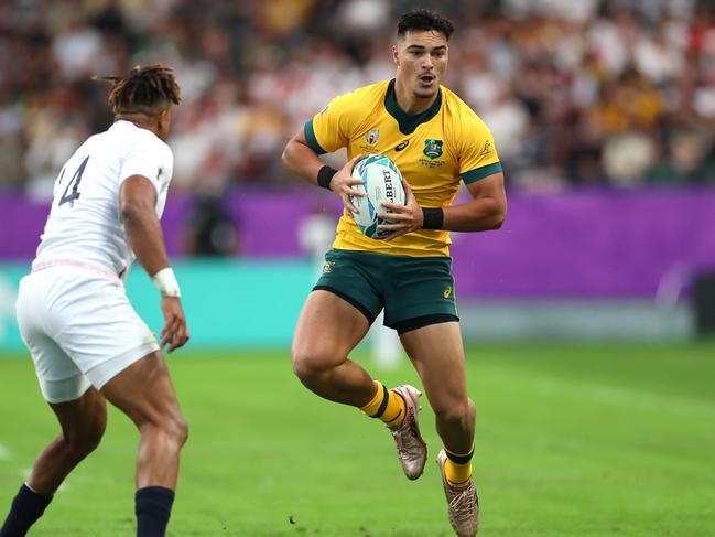 Jordan Petaia during the 2019 Rugby World Cup. Picture: Dan Mullan/Getty Images