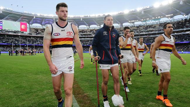 The Dockers took a heavy toll on the Crows. Picture: AFL Media/Getty Images