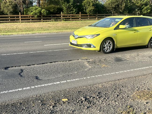 29/11/24 Diamond Creek Road between Yan Yean Rd and Ryans Rd, known locally as the Windy Mile, has taken the clear lead as readers' choice of the state's most smashed up road as part of the Herald Sun's hunt for Victoria's worst pothole. (One week into search),