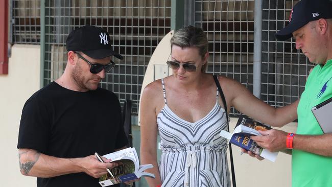 Magic Millions sales on the Gold Coast. Brisbane Heat twenty20 captain Brendon McCullum (far left) spotted at the Magic Millions. Picture: Scott Fletcher