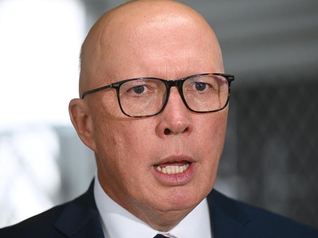 STRATHPINE, AUSTRALIA - NewsWire Photos MARCH 3, 2025: Leader of the Opposition Peter Dutton at the Youth Development Foundation.The Leader of the Opposition Peter Dutton in Strathpine.Picture: NewsWire / John Gass