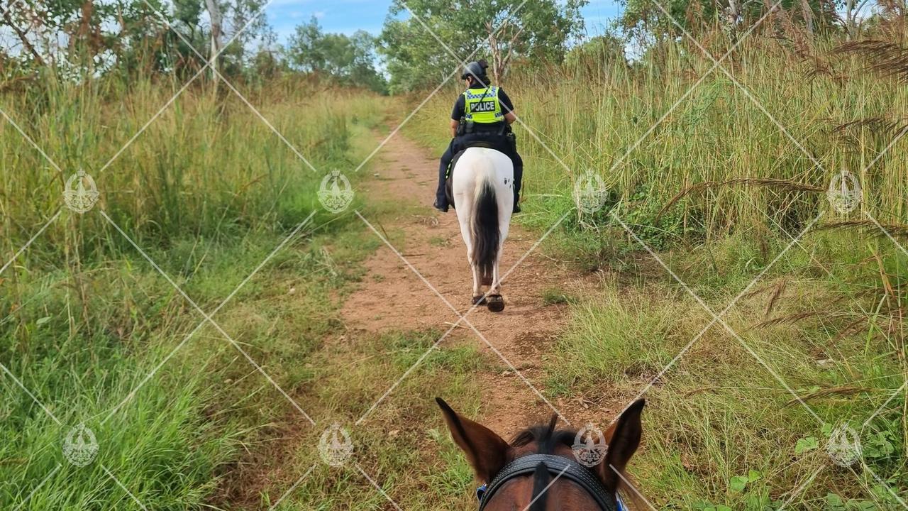 The police mounted unit was deployed for the rescue.